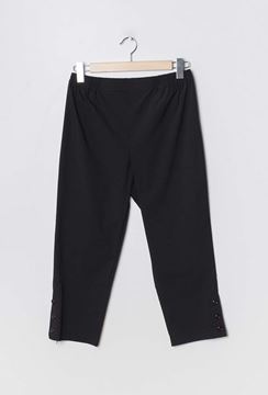 Picture of PLUS SIZE BLACK CAPRI WITH BUTTONS